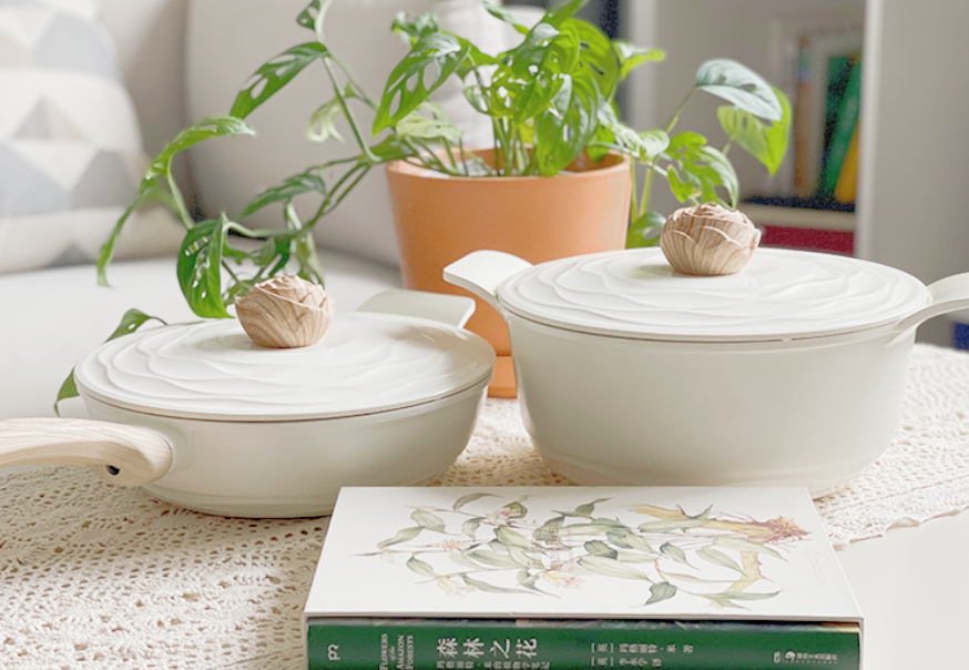 阿米尔 森林之花情绪SPA系列健康环保耐用陶瓷不粘锅具