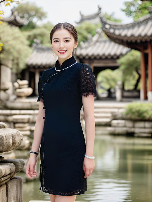 新中式改良旗小个子旗袍 商品图3