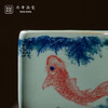 问鼎鼎青青花青方杯（荷花金鱼图）（红蓝金鱼藻）（红蓝鲤鱼绿水藻） 商品缩略图2