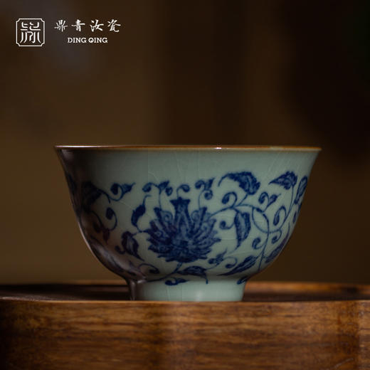 问鼎鼎青青花雨尘杯（绣球蝶恋）（缠枝宝相莲）（祥云四季果） 商品图3