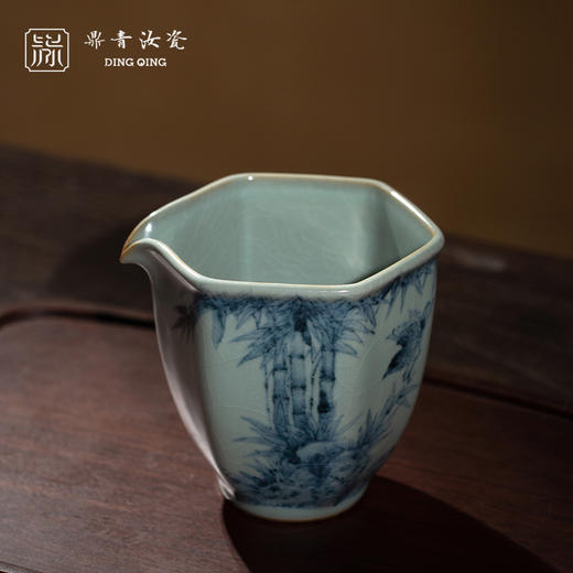 问鼎鼎青青花六棱公杯(幽篁） 商品图1