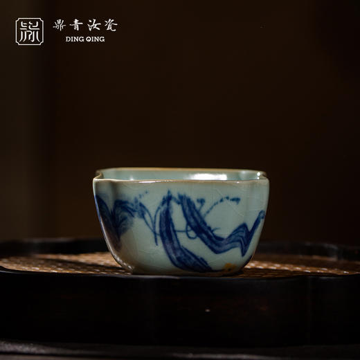 问鼎鼎青青花四方杯（琴棋书画）（丝瓜） 商品图1