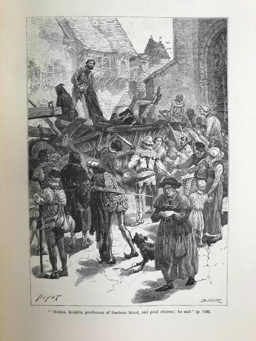 1894年 司各特《盖厄斯坦的安妮》 约百幅插图 漆布精装16开 商品图9