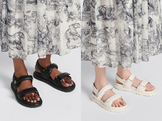 现货 THS 5.25-限时 D家 新款魔术贴可调节厚底凉鞋 2色 BZ1180 商品图0