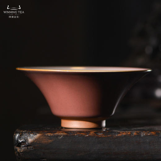 问鼎汝瓷萼红精工款斗笠盏 商品图0