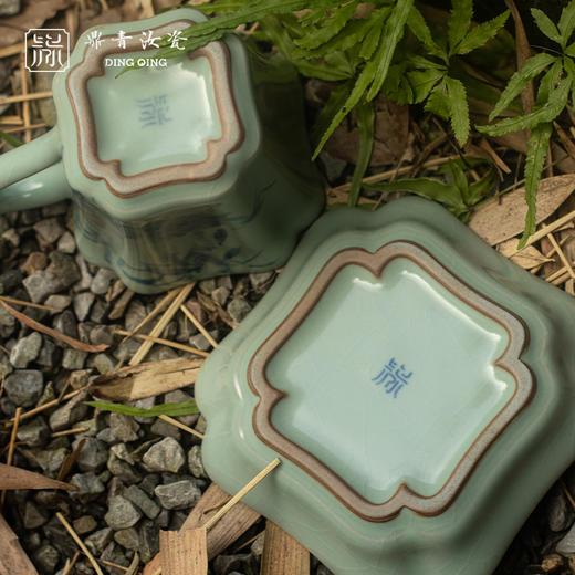 问鼎鼎青青花 四方葵口咖啡杯碟组（双清） 商品图3