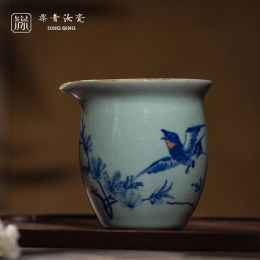 问鼎鼎青青花大茶海(桃花燕子） 商品图0