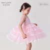 马克珍妮2024年夏装女童蕾丝层叠蝴蝶结飘带网纱蛋糕公主裙240876 商品缩略图0