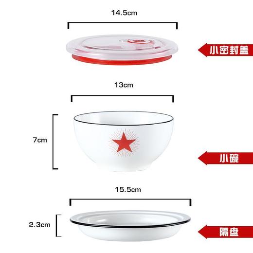 陶瓷泡面碗带盖陶瓷学生单人餐具宿舍泡面神器文字大号碗可微波炉 商品图4