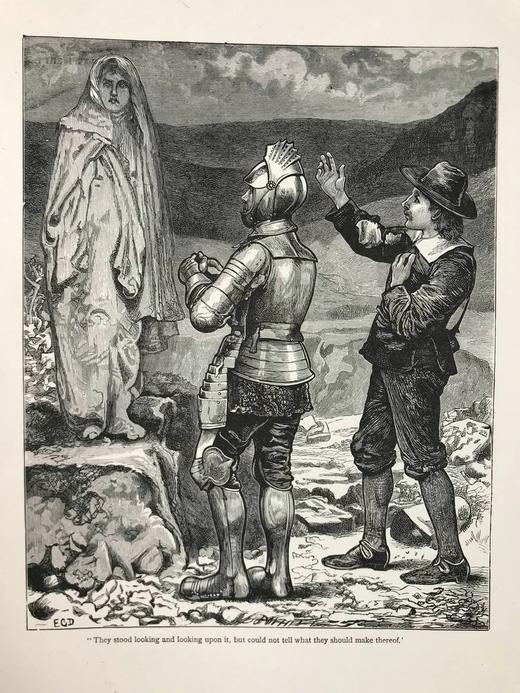 1884年 班扬《天路历程》 100幅版画插图 漆布精装18开 商品图11