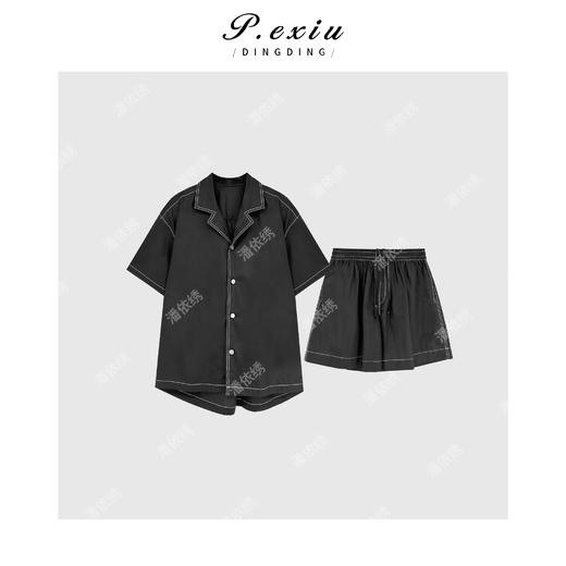 04-3潘依绣丁丁宠粉PanYiXiu/潘依绣【小夜曲】100%棉明线设计极简松弛感套装 W-61986 商品图0