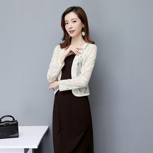 纯色百搭常规蕾丝衫/雪纺衫/开衫CME1901 商品图4