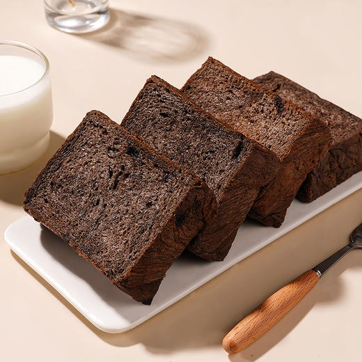 【享受浓郁巧克力！厚切吐司面包】纯脂黑巧和黄油， 面包鲜嫩松软质地软绵细腻，点心夜宵下午茶早餐独立包装 商品图2
