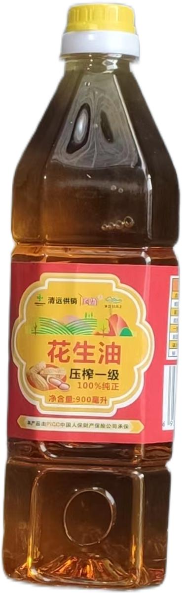 D清远供销压榨一级花生油900ML/瓶 商品图0