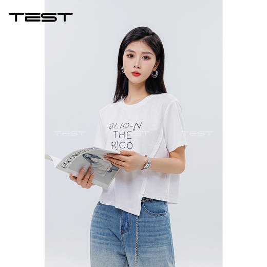 夏上新时尚个性字母印花百搭T恤1242102 商品图3