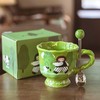 陶瓷杯子带盖勺马克杯可爱女生水杯家用办公室早餐咖啡杯 商品缩略图7