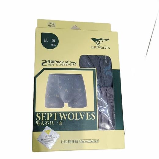 七匹狼 男士抗菌平角裤 2条/盒 商品图0