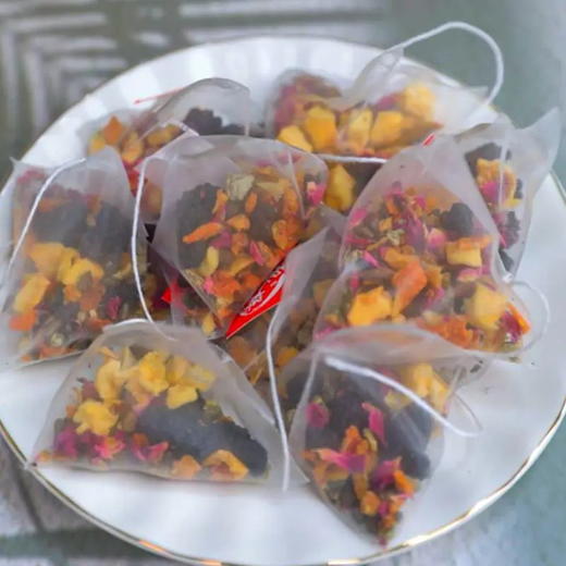 【超好喝！苹果玫瑰荷叶茶】植物草本，甄选决明子、橘皮、桑葚、荷叶、重瓣红玫瑰、苹果！抖音爆款花草果茶泡茶茶袋泡茶养生玫瑰茶 商品图2