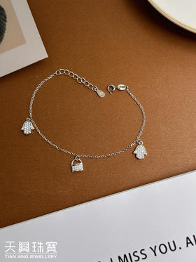 时尚925银手链 款四