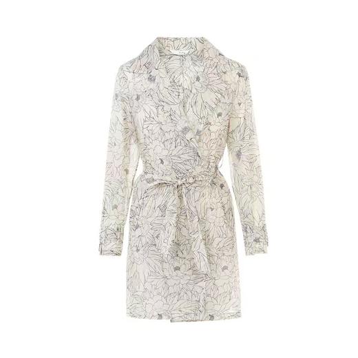 L2朗姿中长款风衣女印花垂感女装气质上衣 LAST02WBY121C01 商品图4