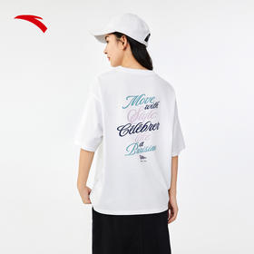 【XL断码】安踏冰丝T丨LOGO印花短袖t恤女士夏季宽松透气运动上衣162438108