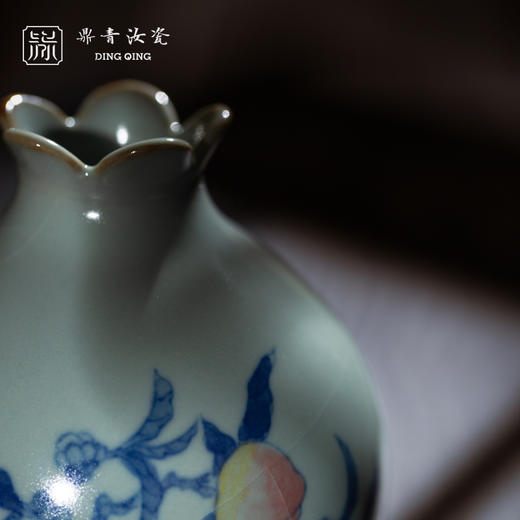 问鼎鼎青青花 石榴瓶（福寿三多） 商品图1