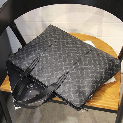 【新款韩版办公男士手提包】单肩斜挎格纹 时尚潮流格子电脑公文包 父亲节礼物 商品图6
