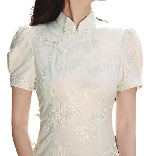 甜美温柔风锦棉提花小清新旗袍裙BS2877 商品图4