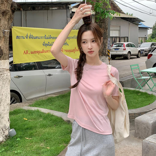 99元2件 “会呼吸”的云感面膜T | 冰凉软糯 显瘦好穿 多彩选择  纯色圆领短袖 商品图1