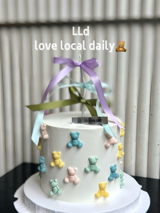 马卡龙小熊·奶油蛋糕 商品图0