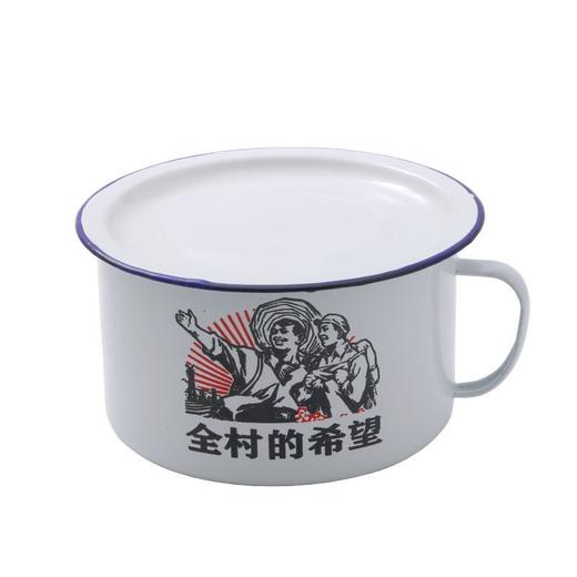 老式怀旧搪瓷碗带盖大缸子泡面碗超大号泡面神器学生宿舍快餐杯 商品图9