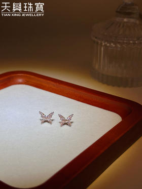 时尚925银 蝴蝶耳钉