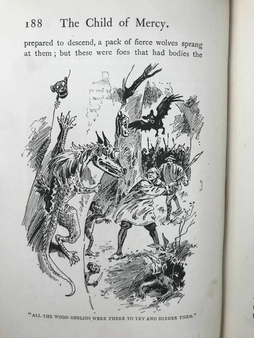 1897年 赫伯特·因曼《独眼狮身人面兽与其他故事》 约30幅插图 漆布精装32开 商品图7
