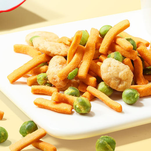 【鲜香酥脆！咔呲虾条青豆小零食】嘎呲好香脆，一口get起童年回忆，香酥三合一，虾条/豌豆/蚕豆下午茶休闲小零食L 商品图0