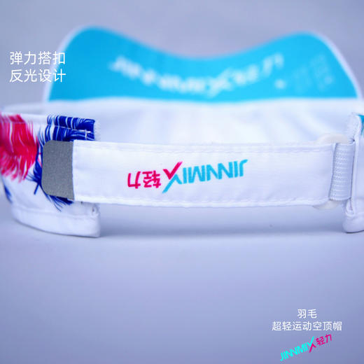 羽毛打孔反光超轻防晒透气吸汗排汗运动马拉松越野跑步空顶帽 商品图5