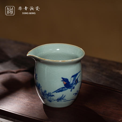 问鼎鼎青青花大茶海(桃花燕子） 商品图1