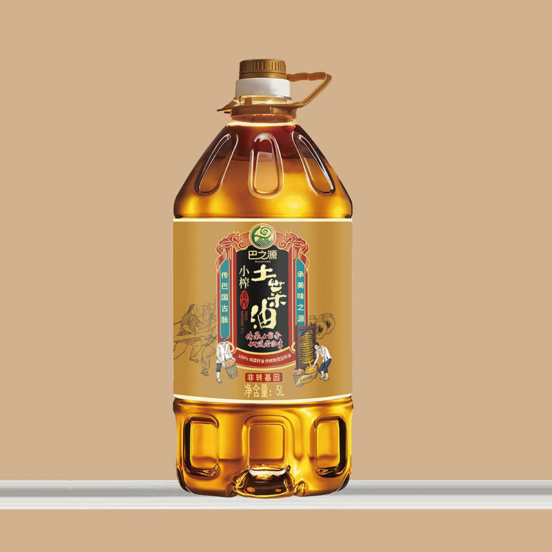 【巴之源】小榨浓香土菜油5L/桶 非转基因