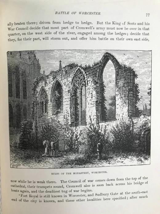 约19世纪后期 英国城乡风光图集 数十幅精美版画插图 漆布精装大32开 商品图9