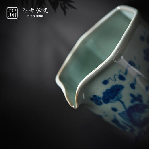问鼎鼎青青花六棱公杯(鱼浪） 商品图2