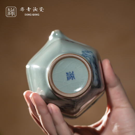 问鼎鼎青青花六棱公杯(幽篁） 商品图4