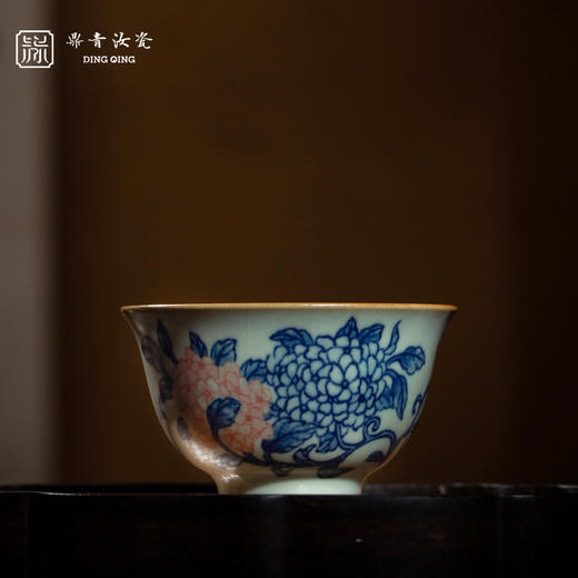 问鼎鼎青青花雨尘杯（绣球蝶恋）（缠枝宝相莲）（祥云四季果） 商品图0