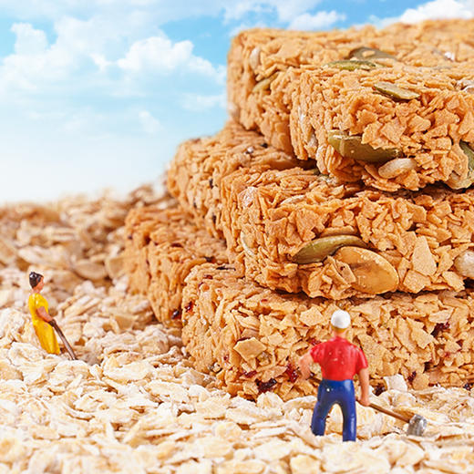 【健康粗粮！燕麦谷物能量棒】不单独添加蔗糖，坚果味&水果味&奇亚籽味，变着花样补充能量！代餐零食休闲食品超饱腹解馋饼干 商品图1