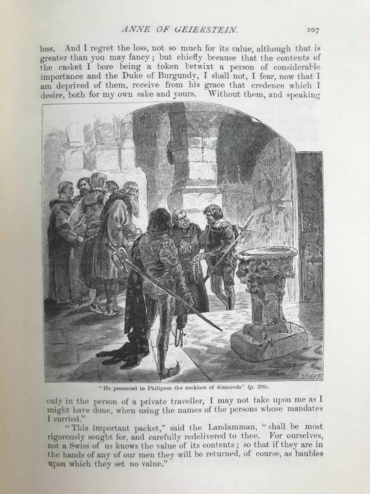 1894年 司各特《盖厄斯坦的安妮》 约百幅插图 漆布精装16开 商品图7