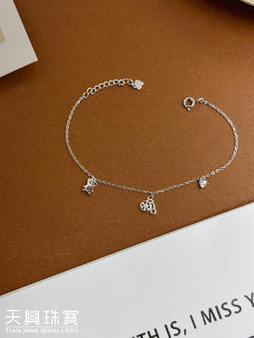 时尚925银手链 款五