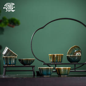 问鼎鼎色天目梅子青茶杯主人杯