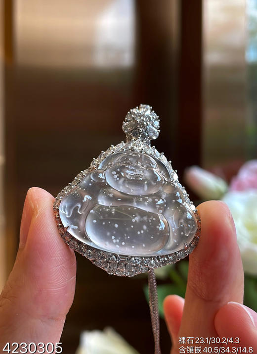 玻璃种木那佛公吊坠【4230305】具体价格微信咨询 商品图5