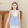 女童短袖t恤2024夏季新款儿童蓝色条纹童装小女孩洋气纯棉上衣 商品缩略图3