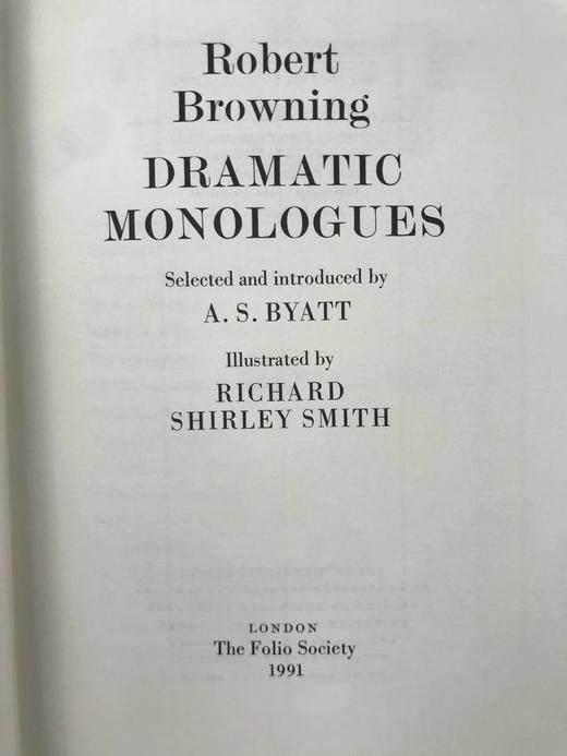 罗伯特·布朗宁戏剧独白诗集 配插图 精装18开 商品图2