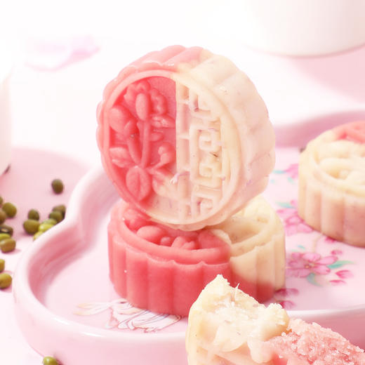 【无负担！樱花味冰皮绿豆糕】甄选关山樱花添加，不单独添加蔗糖，传统点心零食，特色早餐代餐糕点，下午茶休闲零食L 商品图1