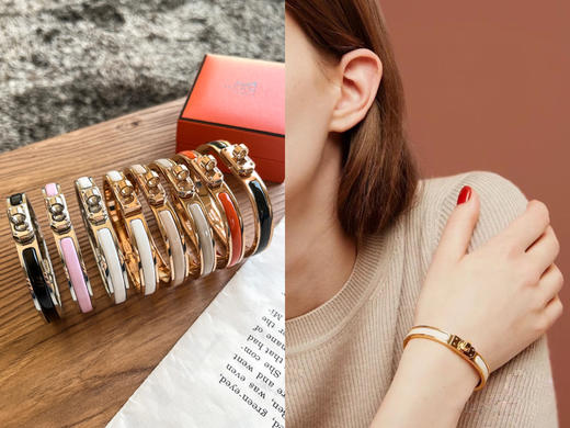 7折  无 爱马家 Kelly法郎手镯 窄版柔美经典手镯 8色 CU1186 商品图0